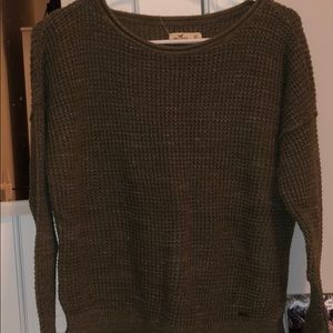 Hollister army green sweater
